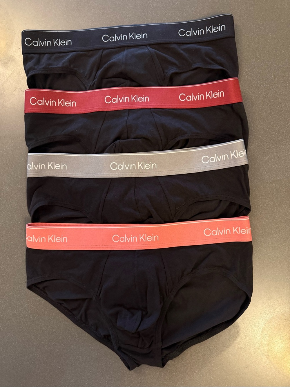 New Calvin Klein Black Hip Briefs Pack. Cotton.